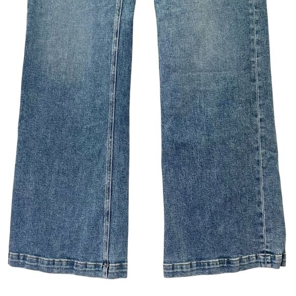 Paige Sabine Wide Leg Jeans Size 27 Shea Distressed Blue High Rise Flare Denim - Picture 9 of 12